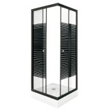 Kerra PICO Black stripe 90 szögletes zuhanykabin zuhanytálcával