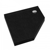 Kerra Prato 90 szögletes fekete akril zuhanytálca