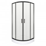 Kerra Soho Black 80 íves zuhanykabin Alan zuhanytálcával