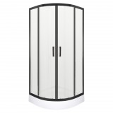 Kerra Soho Black 90 íves zuhanykabin Alan zuhanytálcával
