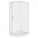 Kerra Solid RPA 100x80 íves egyaajtós aszimmetrikus zuhanykabin zuhanytálcával -jobbos
