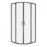 Kerra Solid RS 90 fekete íves duplaajtós zuhanykabin tálca nélkül