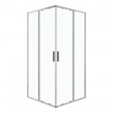 Kerra Solid SQ 100 króm szögletes zuhanykabin tálca nélkül