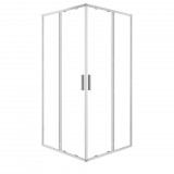 Kerra Solid SQ 80 króm szögletes zuhanykabin tálca nélkül