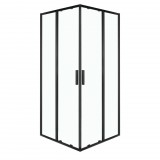 Kerra Solid SQ 90 fekete szögletes zuhanykabin tálca nélkül