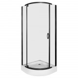 Kerra Splash Black 90 íves zuhanyabin zuhanytálcával