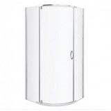 Kerra Splash íves zuhanykabin tálcával 89x89x206cm - króm profil, víztiszta üveg