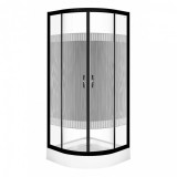 Kerra Xenia Duo Black 90 Íves zuhanykabin zuhanytálcával