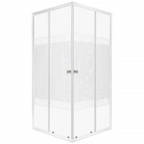 Kerra Xenia SQ 90 fehér szögletes zuhanykabin tálca nélkül