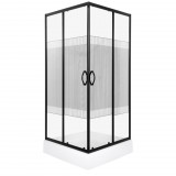 Kerra Xenia SQ 90 fekete szögletes zuhanykabin Victor plus tálcával
