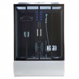 Kerra XL150 hidromasszázs kádkabin, 150x85x215 cm-es méretben