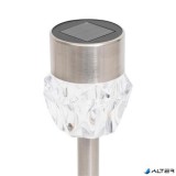 Kerti fáklya, napelemes, HOME, króm