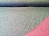 Két oldalas jersey textil - világos melange szürke - rózsaszín - 180 cm