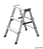 Két oldalon járható létra, 2x3 lépcsőfokos, KRAUSE "Dopplo"