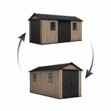 Keter Apex 7,5 x 15 Ashwood kerti ház, padlóval
