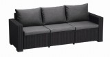 Keter California háromüléses kerti bútor kanapé, grafit