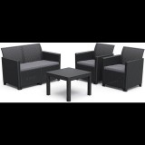 KETER CLAIRE 2 SEATERS SOFA Kerti bútor garnitúra, grafit (252643)