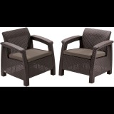KETER CORFU DUO Kerti fotel, barna, 2 db a csomagban (223194)