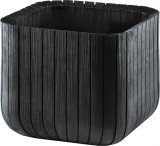 KETER CUBE PLANTER "L" polyrattan virágcserép - grafit