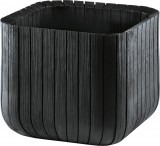 KETER CUBE PLANTER "M" polyrattan virágcserép - grafit