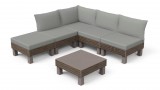 Keter Elements 5 személyes moduláris kerti bútor szett walnut