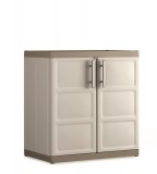 KETER EXCELLENCE LOW XL műanyag szekrény - bézs/barna - 93 cm