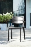 KETER METALINE műanyag kerti szék, fekete, fém színű