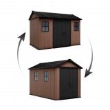 Keter Newton Plus wide 11x7,5 barna kerti ház padlóval