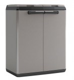 KETER SPLIT CABINET BASIC műanyag szelektív hulladéktároló - szürke - 2 x 110 L
