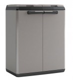 KETER SPLIT CABINET BASIC műanyag szelektív hulladéktároló - szürke - 2 x 110 L