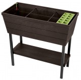 KETER URBAN BLOOMER műanyag magaságyás, polccal - barna