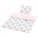 Kétoldalas együttes Velvet New Baby babakocsiba páva rózsaszín