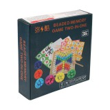 Kétszintű fa memóriajáték és szortírozó gyöngyös készségfejlesztő 2in1