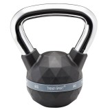 Kettlebell, füles súlyzó, fekete-króm, 8 kg, Trendy Premium