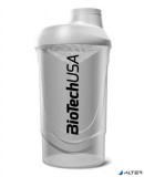 Keverőpalack, 600ml, BIOTECH USA "Wave Shaker", átlátszó