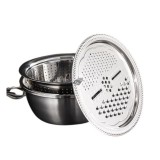 Keverőtál kiegészítőkkel (rozsdamentes acél)