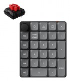 Keychron K0M-H1 K0 Max Bluetooth 2,4 GHz vezeték nélküli QMK RGB Milk POM Red mechanikus numerikus billentyűzet