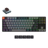 Keychron K1 V6 H3 Brown Switch Mechanikus Bluetooth USB-C Gaming Billentyűzet HUN - Fekete / Szürke (K1X-H3-HU)
