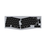 Keychron Q8 Swappable RGB Backlight Knob ISO Keyboard Barebone Silver Grey Q8-F2