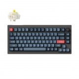 Keychron V1 Max Banana Switch Wireless USB-C Mechanikus RGB Billentyűzet HUN - Fekete (V1M-D4-HG)