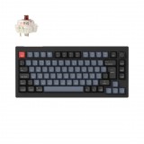 Keychron V1 Max Brown Switch Wireless USB-C Mechanikus RGB Billentyűzet HUN - Fekete (V1M-D3-HG)