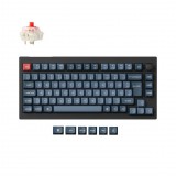 Keychron V1 Max Red Switch Wireless USB-C Mechanikus RGB Billentyűzet HUN - Fekete (V1M-D1-HG)