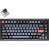 Keychron V1 RGB Frosted Black Knob USB angol Hot-swap K Pro Brown mechanikus billentyűzet