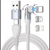 KeySmart - Statik Statik 360 2.0 USB kábel (1,8 m) mágneses végekkel - fehér (PUP-0520-WHT-6FT)