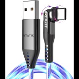 KeySmart - Statik Statik PowerPivot USB-A to USB-C világító kábel, 0,9 m (PUP-0460-3FT-AC)