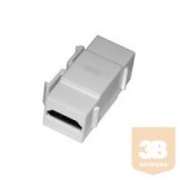 keystone foglalatú HDMI toldó 180°-os csatlakozokkal mindkét oldalon gyári csatlakozóval HDMI 1.4 verzió csatlakozó aljzat MODD-..KEY..bepattintható