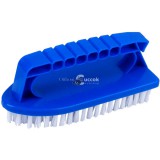 Kézi medence tisztító ecset, markolattal, kék színben