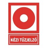"Kézi tűzjelző" Utánvilágító öntapadó felirat, 150x200mm