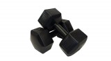 Kézisúlyzó 2x5 kg hatszögletű fekete PRO-Sport