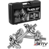 Kézisúlyzó szett MOVIT króm 2x10 kg